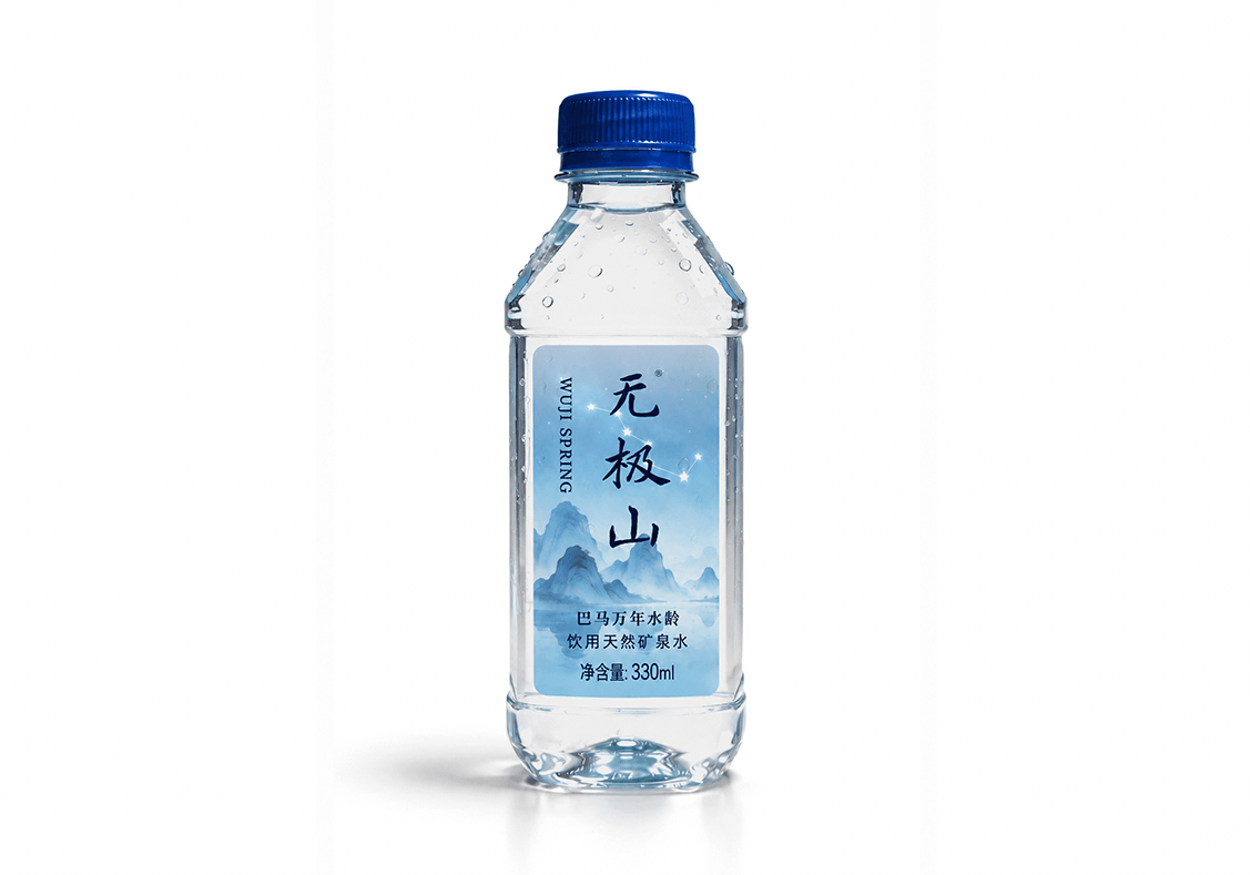 无极山750ml玻璃瓶矿泉水
